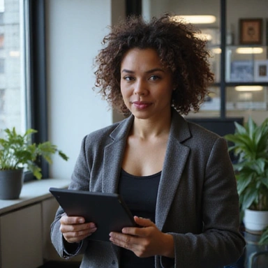 Retrato de una diseñadora de niveles de juegos.