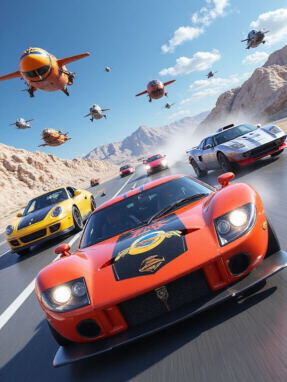 Popular racing game cover art, action-packed